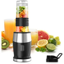 Blender Smoothie Maker, 500W Smoothie Blender, Mini Blender, Small Blender Personal Blender with BPA Free Portable Blender Bottle (570ml) & Lids for