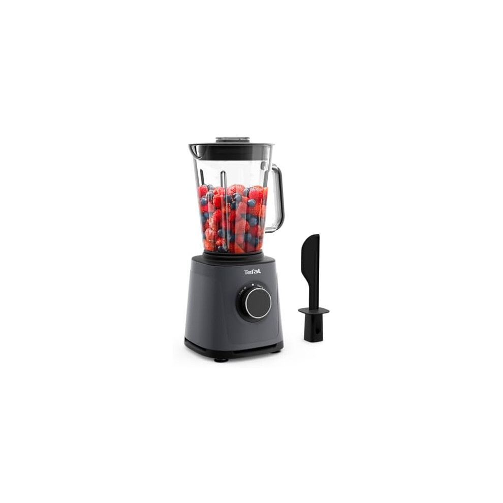 Tefal Perfectmix High-Speed Blender, Glass Jar, Soups, Smoothies, Sauces, Dips, 1200W, Save Time Powelix Blades Technology, Java Pepper Grey
