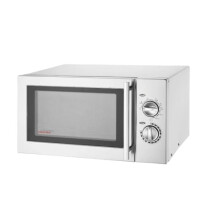 Caterlite 900W Manual Microwave and Grill 23 Litre, Stainless Steel, Silver, 5 Power Settings, Timer Range: 30 mins, Dimensions: 281(H)x 483(W)x 396