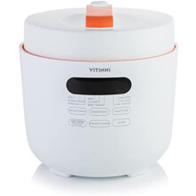 Vitinni Pressure Cooker - 9 Function Multi Cooker Pot, 1.8 Litre, Stainless Steel Electric Cooker and Food Warmer, Removable Bowl, Digital Display,
