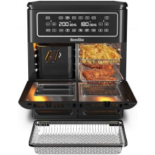 Breville Halo Flexi Air Fryer & Large Mesh Tray, Digital Dual Air Fryer Oven, 11L: Serves 10+, Fry, Bake, Grill, Roast & Reheat, 2400 W, Save ÃÂ65 a