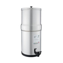 British Berkefeld Gravity Water Filter System - 12L Stainless Steel Filter System with 2 Doulton NSF certified Ceramic Ultra Fluoride Cartridges | T