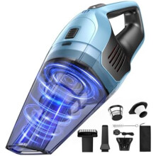 Handheld Vacuum Cleaner, Powerful Suction Portable Lightweight Hand Held Vacum Cordless with 25-30Mins Long Runtime Rechargeable Battery Quick Charg