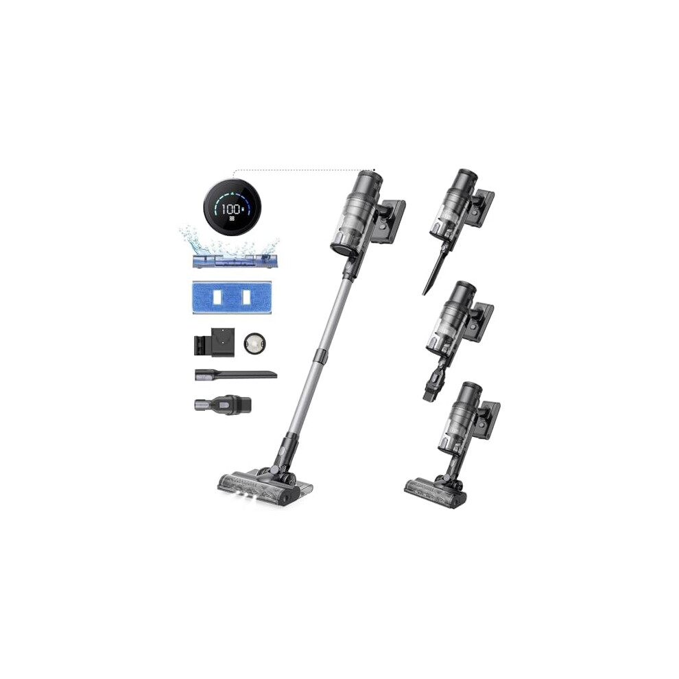 Proscenic P11 Mopping Cordless Vacuum Cleaner 550W/45Kpa,Cordless Wet-Dry Vacuum Cleaner And Mop Combo,Stick Vacuum Cleaner,Led Display,60 Mins Cord