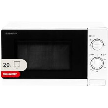 Sharp R20DKM 20L Solo Microwave Oven, 800W, Black