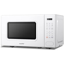 COMFEE' 700w 20 Litre Digital Microwave Oven with 6 Cooking Presets, Express Cook, 11 Power Levels, Defrost, and Memory Function - White - CM-E202CC