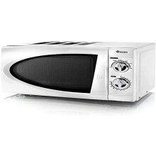 Swan SM3080LN with Glass Turntable, 10 Power Levels, Mirrored Door, 20L, 800W, Silver