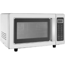 Stalwart 1000 Watt Commercial Microwave 25ltr, Digital 5 power levels, Stainless Steel, Flat Bed, Professional Catering Use.