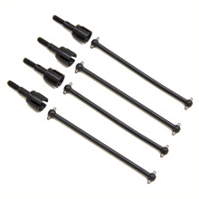 4 stuks Dogbone aandrijfas en wielas voor 94111 94108 1/10, zwart