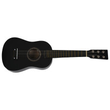 23 Zoll Lindenholz 12 Bünde 6-saitige Gitarre für Anfänger (schwarz)