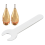 2Pcs 1.0X40Mm Bico de cobre com chave de bico Bico intercambiável 2