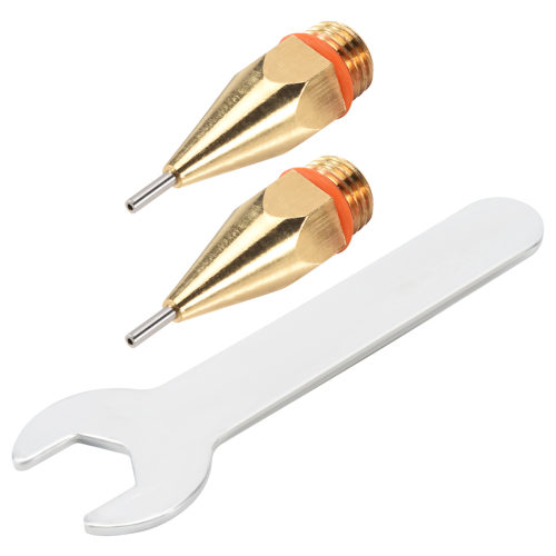 2Pcs 1.0X40Mm Bico de cobre com chave de bico Bico intercambiável 2