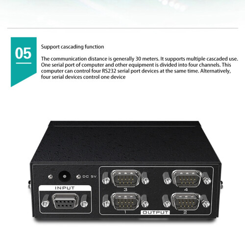 MT-RS104 Active Serial RS232 Splitter Bi-Direction Switcher - EU Plug 2