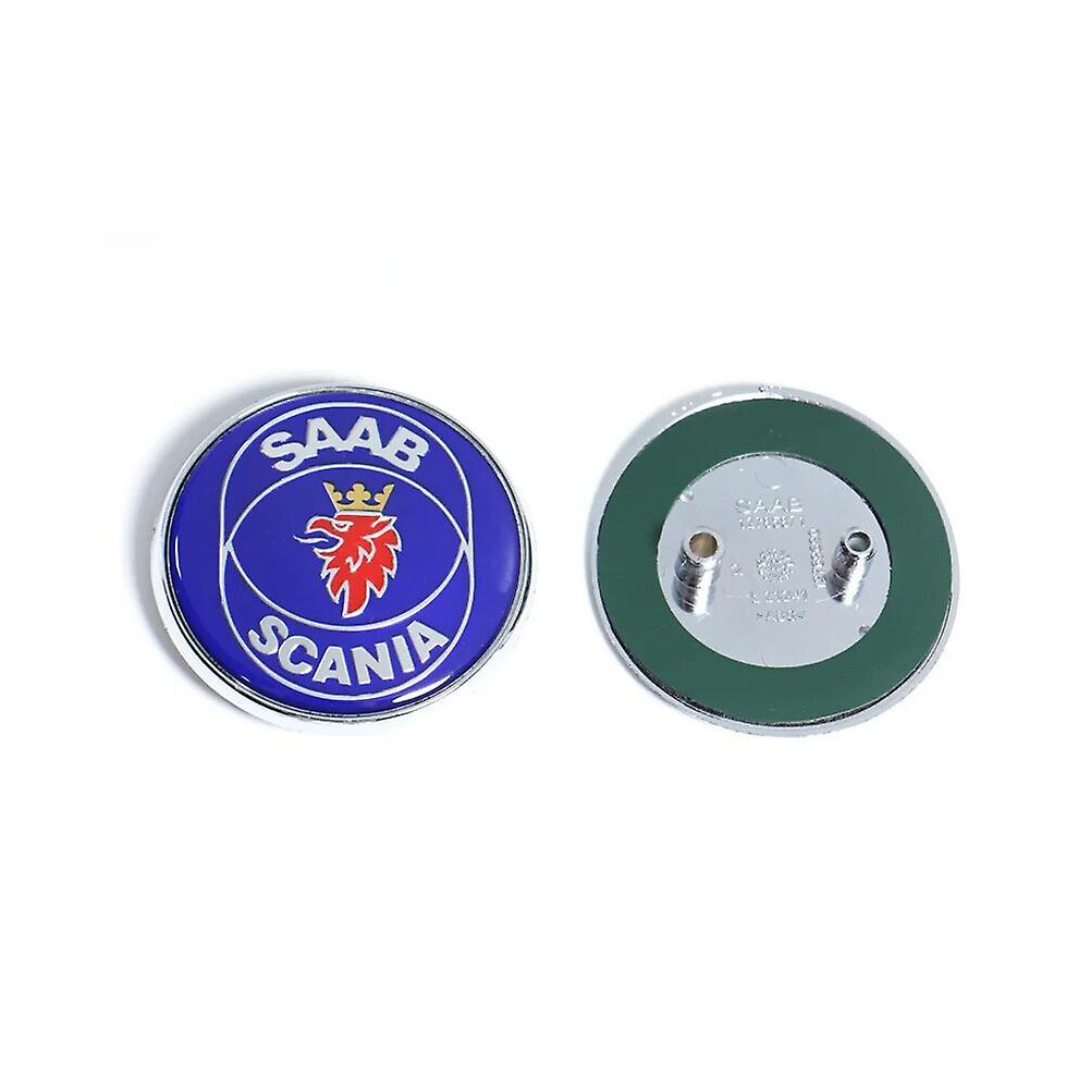 (Rear scania) 68mm 2 3 Pins Saab Car Front Hood Bonnet Logo Rear Trunk Bumper Badge For Saab 9 3 9 5 9-3 9-5 Saab Emblem Sticker Accessories-image-OPC-PFW2ZNT-NEW