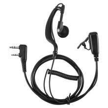 Auricolare a forma di G a 2 pin con gancio per l'orecchio PTT per radio