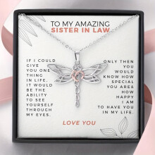 (45cm) "To My Amazing Sister In Law" Dragonfly Necklace, Gift For Sister In Law