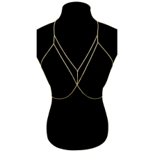 (AY6098001) New Summer Sexy Chest Chain Bra Bikini Metal Body Chain Jewelry for Women Beach