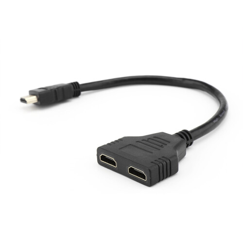 Cable adaptador divisor de uno en dos macho a doble hembra 2