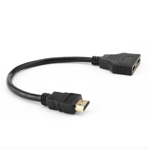 Cable adaptador divisor de uno en dos macho a doble hembra 1