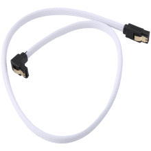 50CM SATA 3.0III SATA3 7pin 6Gb/s datakabel met nylon omhulsel (wit)