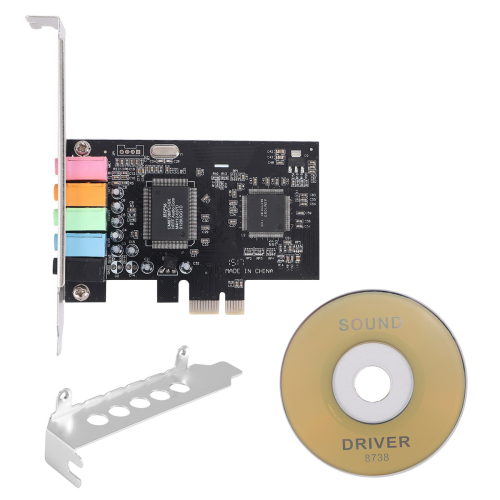 Placa de som PCIe 5.1, placa PCI Express Surround 3D Stereo Audio 1