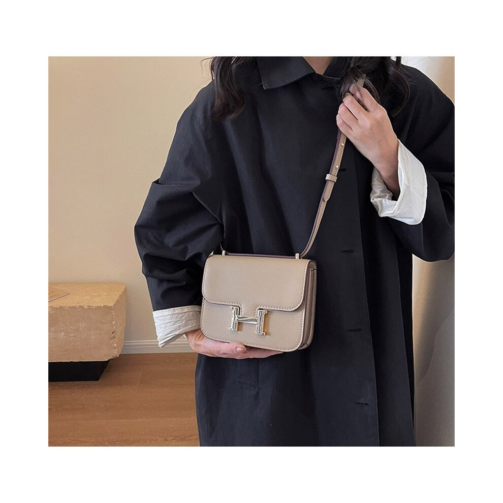 (Dune ash) Fashionable small square bag shoulder crossbody tofu bag