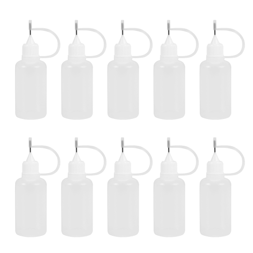 10Pcs 30Ml Plastic Squeezable Tip Applicator Bottle for Glue DIY