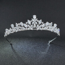Cubic Zirconia CZ Wedding Bride Crown Tiara Headband Hair Jewelry Accessories HG0056