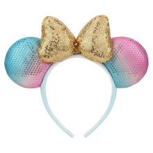 Sequin mouse Ears Headband for Women Girls Boys, Sequin Bow Headbands Classic Glitter Party Princess Decoration Cosplay Birthday Christmas Party