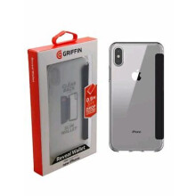 Griffin Reveal Wallet Slim Case Cover For iPhone XS & X - Black/Clear - GB43806