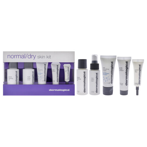 Dermalogica Normal Dry Skin Kit by Dermalogica for Unisex - 5 Pc 1.7oz Special Cleansing Gel, 0.3oz Gentle Cream Exfoliant, 1.7oz Multi-Active Toner