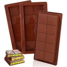 chocolate mould chocolate mould deep, 3 pieces chocolate bar extra deep chocolate mould for chocolate praline candy, for own chocolate
