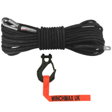 WINCHMAX Armourline Synthetic Rope 25m x 10mm with Tactical Hook - MBL 9,500kg - Hole Fix