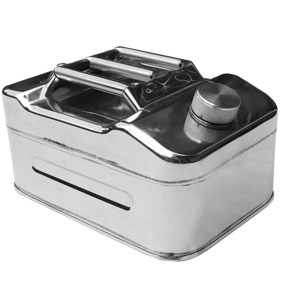 WINCHMAX Jerry Can 10ltr Stainless Steel. Fuel, Petrol, Diesel, Water. Compact Pattern.