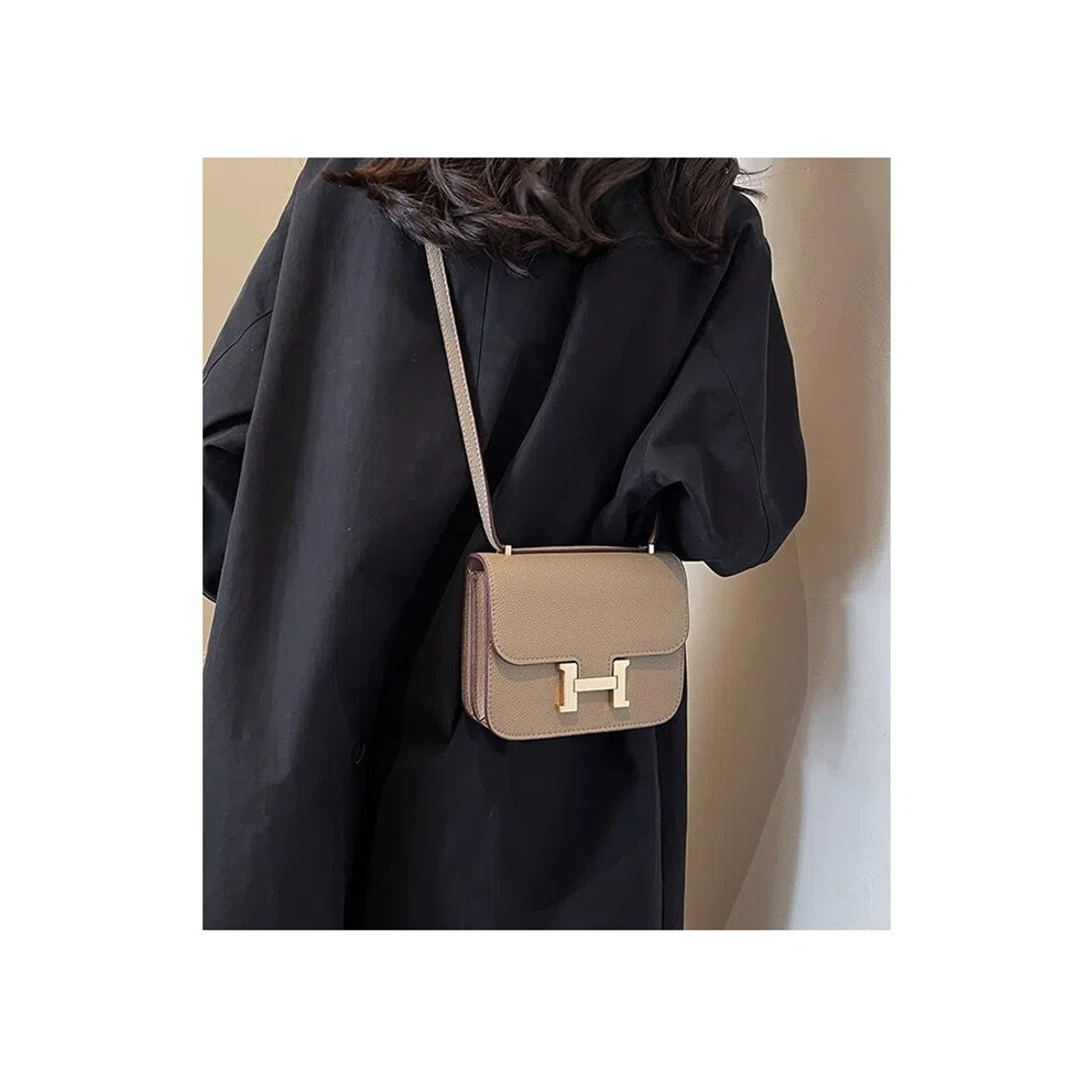 (Windbreaker color) Lychee pattern H buckle light luxury shoulder crossbody bag