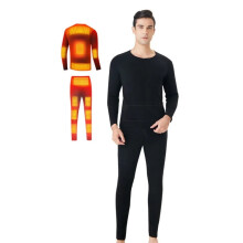 (XL, 13 hot spots) Men"s Heated Underwear Winter Usb Electric Heating Suit Ski Tops Pants 13 hot spots