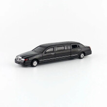 (black) 1:60 Scale Diecast Metal Toy Vehicle Model Stretch Lincoln Limousine Luxury Educational Car Collection Gift Kid Doors Openable