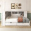 90*190cm, Single Bed-3ft with Trundle & Bookcase&USB, White 6