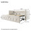 (Beige) 3FT Single Daybed Single Upholstered Bed Sofa Bed 3