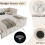 (Beige) 3FT Single Daybed Single Upholstered Bed Sofa Bed 5