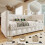 (Beige) 3FT Single Daybed Single Upholstered Bed Sofa Bed 6