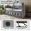 (Grey) 3FT Single Daybed Single Upholstered Bed Sofa Bed 7