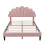 (Pink) 4ft6 Double Upholstered Velvet Bed Frame 9