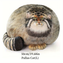 (Pallas Cat(L)) Adorable Pallas Cat Plush Body Pillow - Perfect for Kawaii Throw Pillows for Pets Lovers