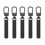 (Black, Column type) 5pcs Zipper Pull Replacement Metal Zipper Mend Fixer Zipper Tab Rep () #calu 1
