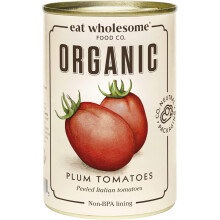 Eat Wholesome Organic Peeled Plum Tomatoes 400g (Pack of 12)