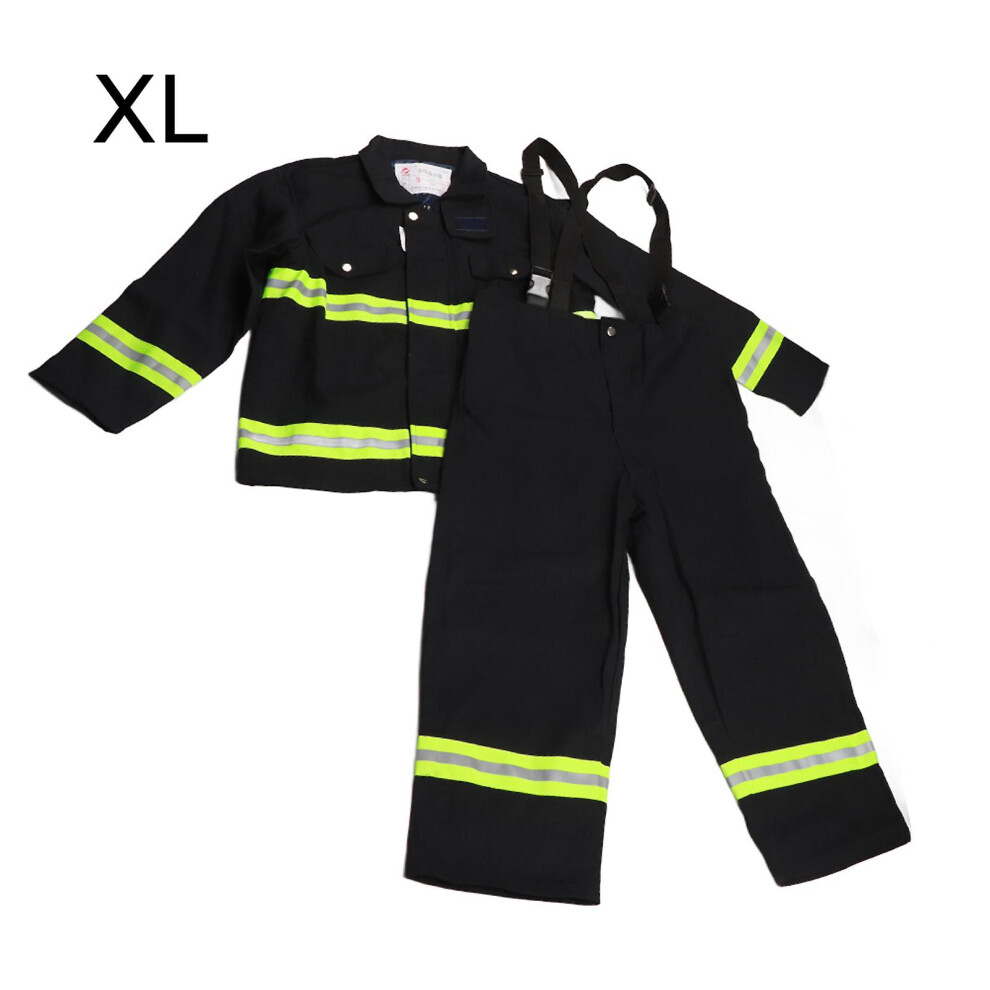 (Xl) Flame Retardant Clothing Fireproof Heatproof Firemen Protective Reflective Coat Trousers 8795863363288