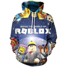 (E, 7-8 Years) Roblox Kids Boys Hoodie Sweater Hooded Sweatshirt Jumper Tops Coatbest Gift For Christmas