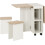 Seconique Stowaway Dining Set Oak Effect/White, Seymore With 4 Stools 2