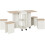 Seconique Stowaway Dining Set Oak Effect/White, Seymore With 4 Stools 3